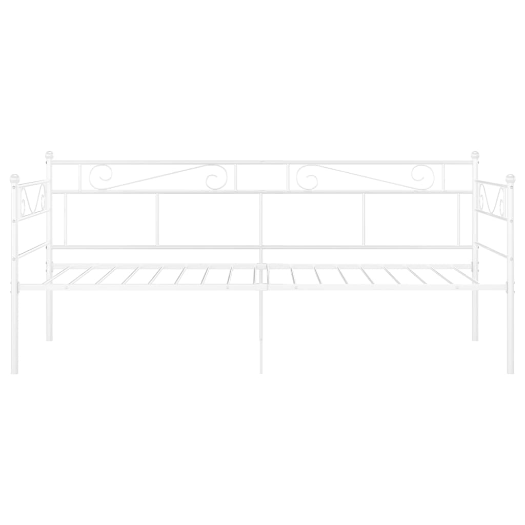 Okvir za krevet na razvlačenje bijeli metalni 90 x 200 cm