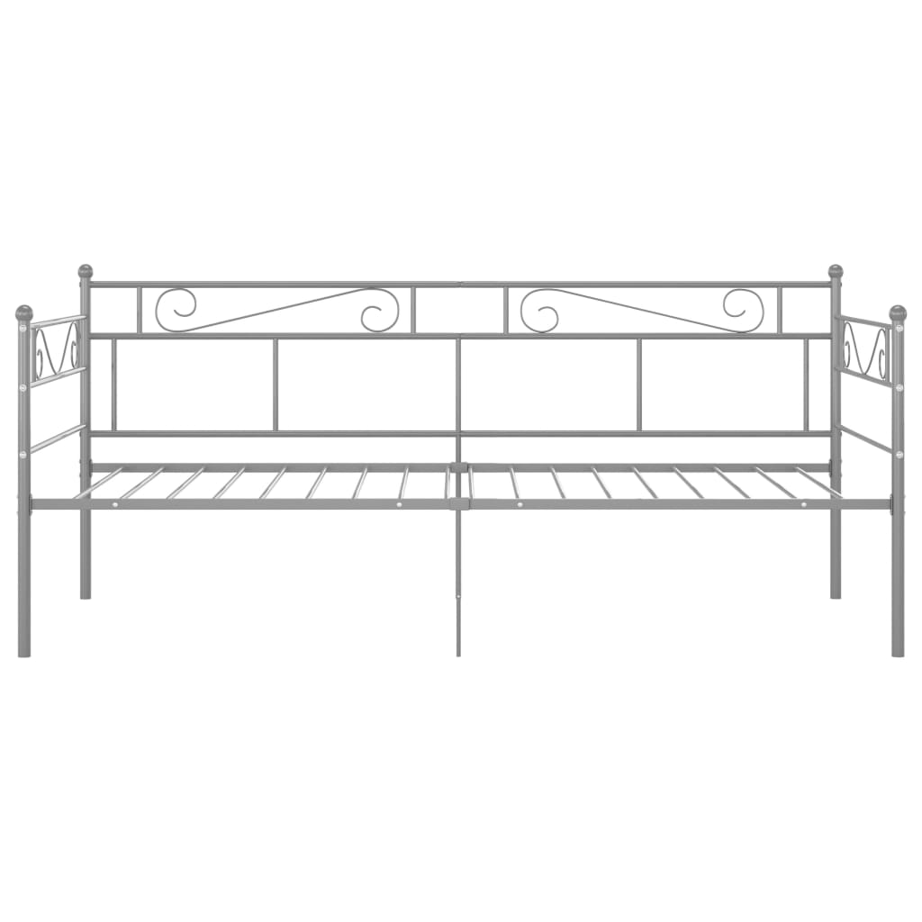Okvir za krevet na razvlačenje sivi metalni 90 x 200 cm