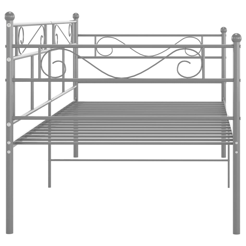 Okvir za krevet na razvlačenje sivi metalni 90 x 200 cm