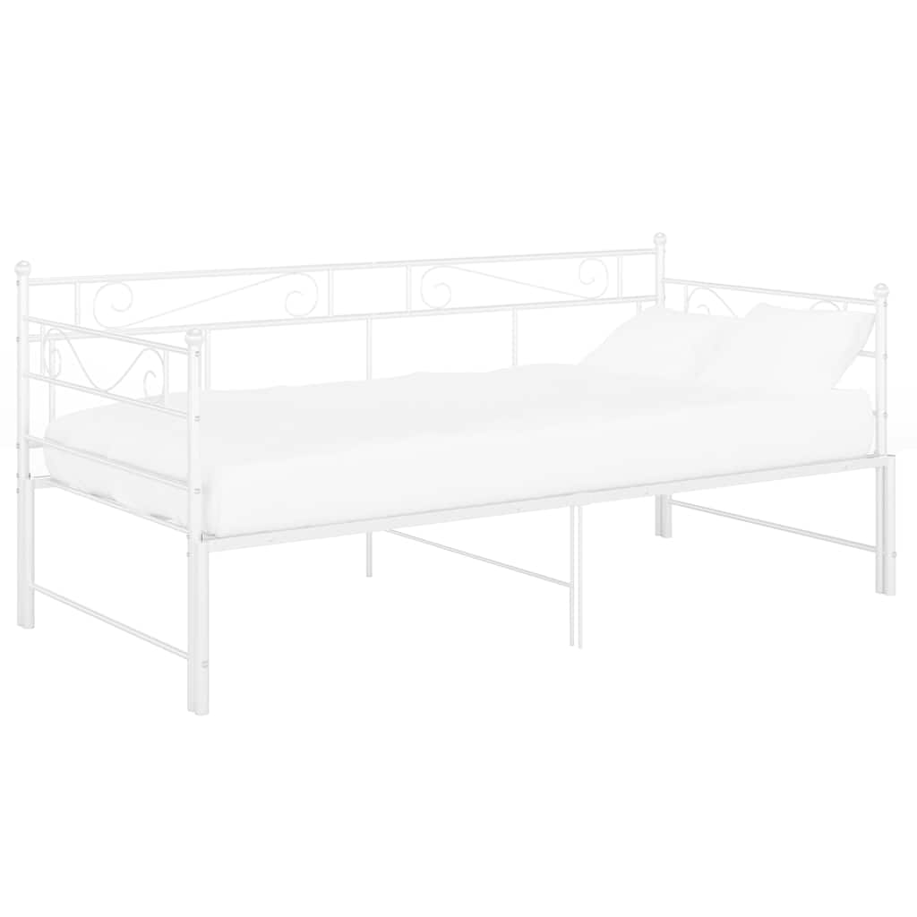 Okvir za krevet na razvlačenje bijeli metalni 90 x 200 cm