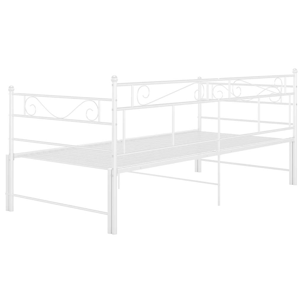 Okvir za krevet na razvlačenje bijeli metalni 90 x 200 cm