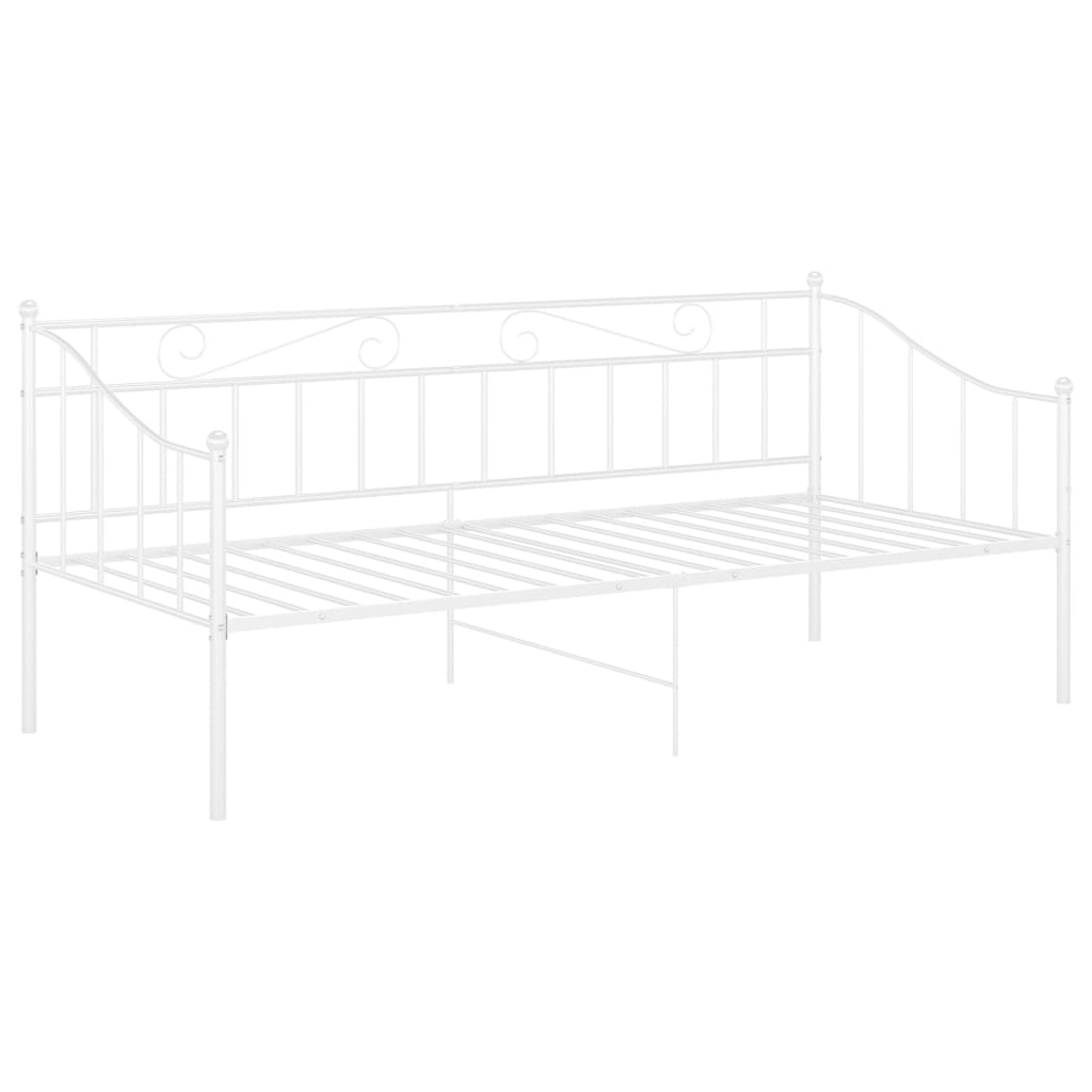 Okvir za krevet na razvlačenje bijeli metalni 90 x 200 cm