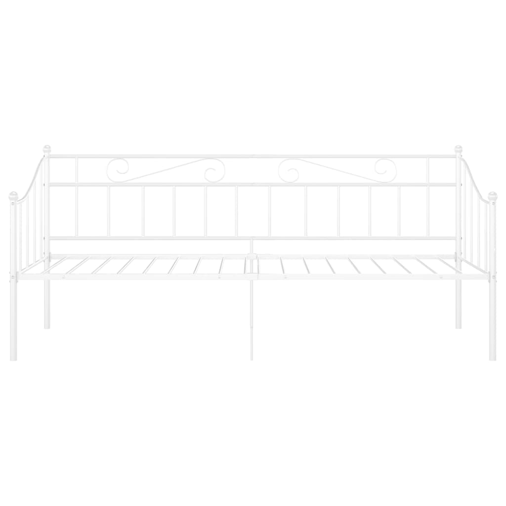 Okvir za krevet na razvlačenje bijeli metalni 90 x 200 cm
