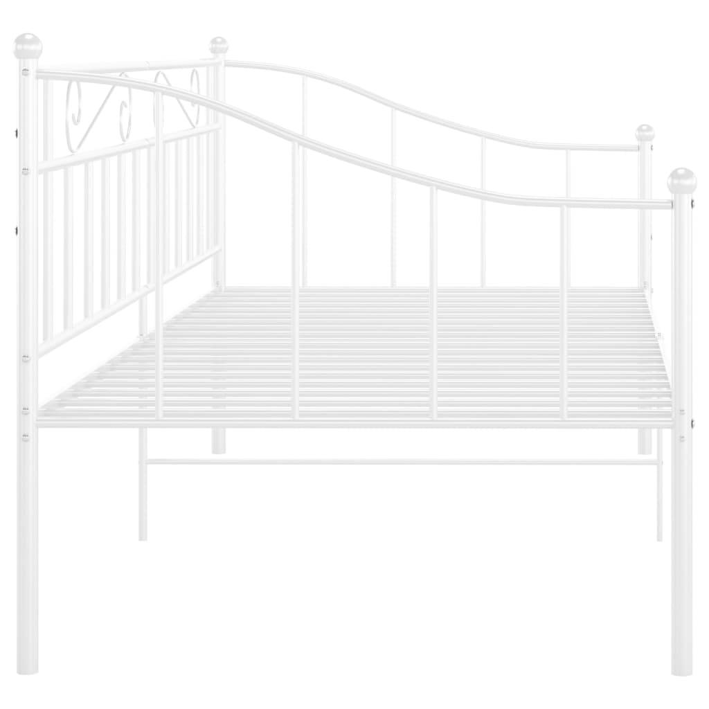 Okvir za krevet na razvlačenje bijeli metalni 90 x 200 cm