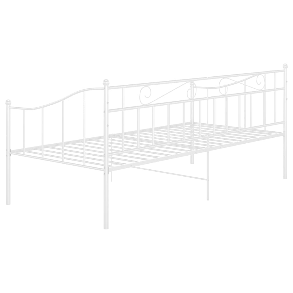 Okvir za krevet na razvlačenje bijeli metalni 90 x 200 cm