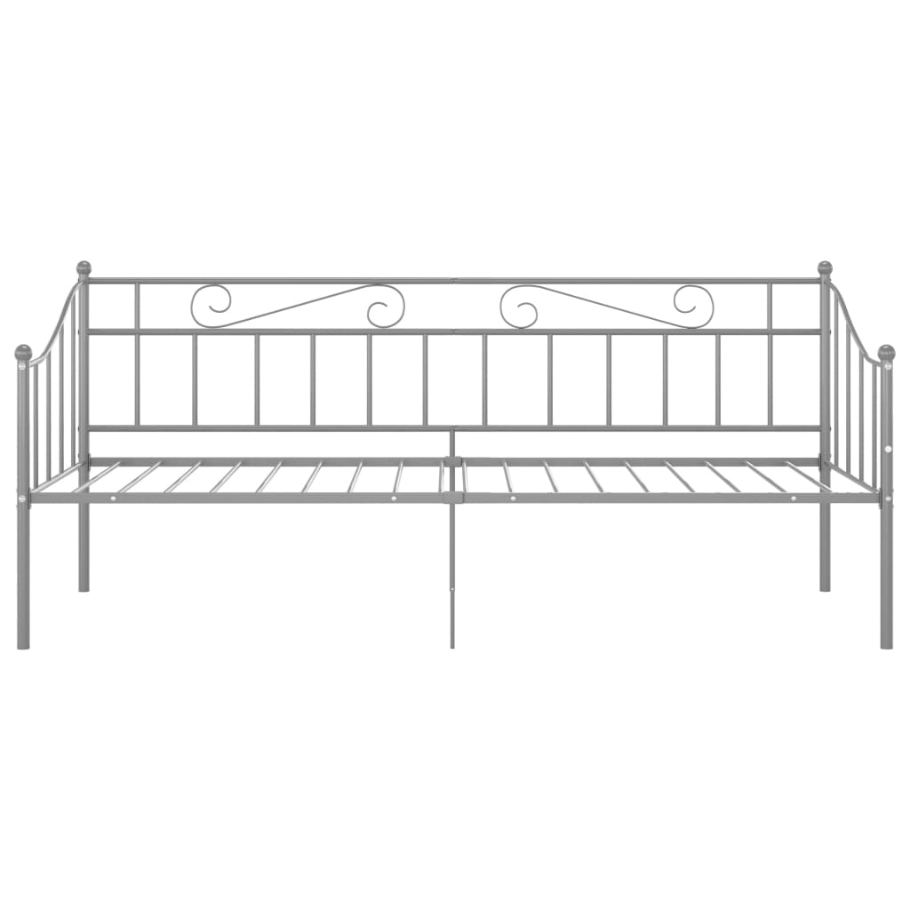 Okvir za krevet na razvlačenje sivi metalni 90 x 200 cm