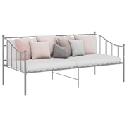Okvir za krevet na razvlačenje sivi metalni 90 x 200 cm