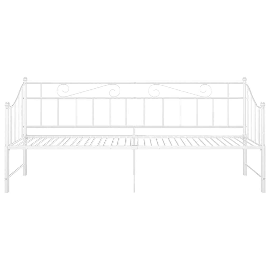 Okvir za krevet na razvlačenje bijeli metalni 90 x 200 cm
