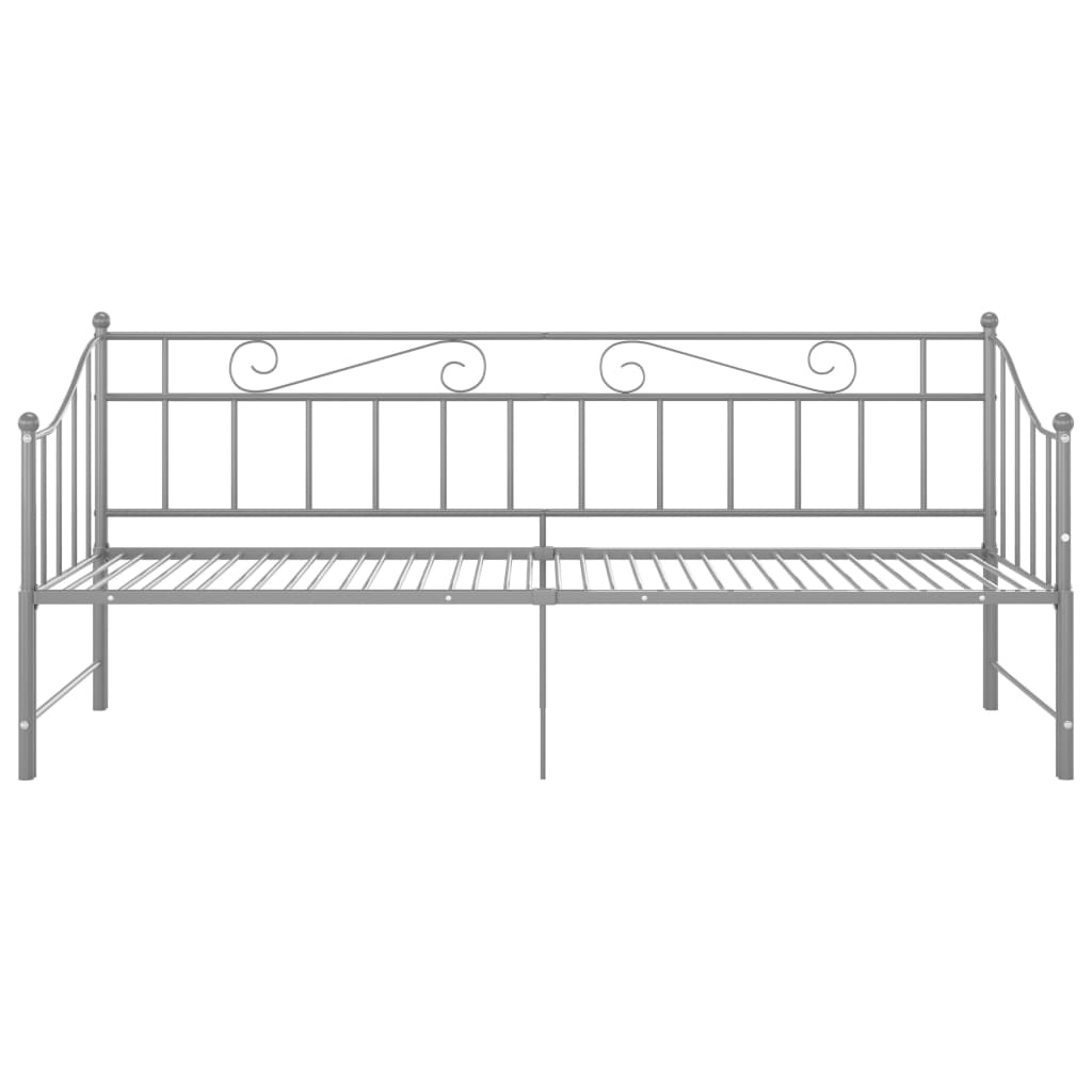 Okvir za krevet na razvlačenje sivi metalni 90 x 200 cm