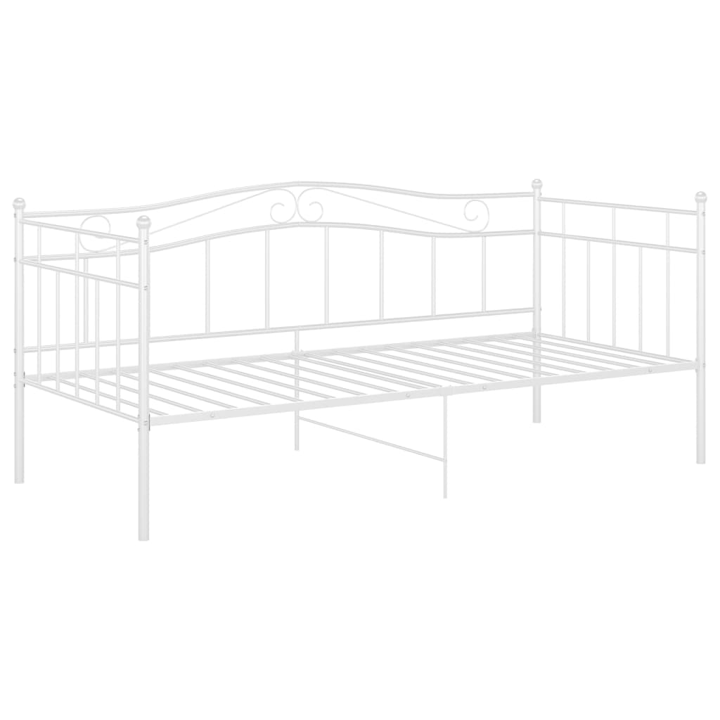 Okvir za krevet na razvlačenje bijeli metalni 90 x 200 cm