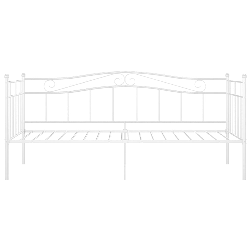 Okvir za krevet na razvlačenje bijeli metalni 90 x 200 cm