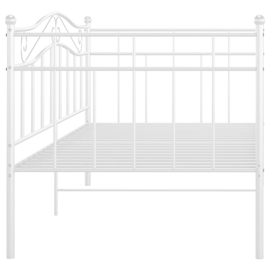 Okvir za krevet na razvlačenje bijeli metalni 90 x 200 cm