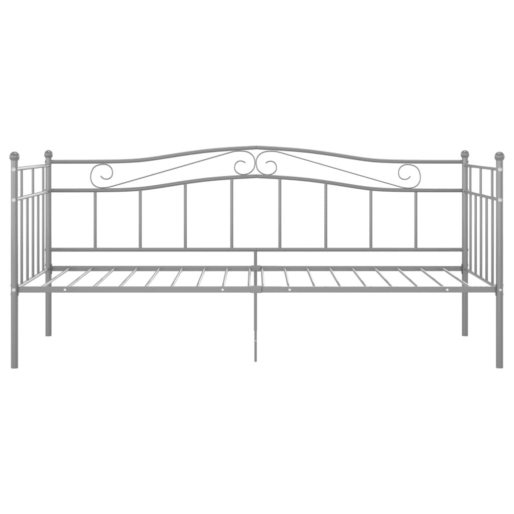 Okvir za krevet na razvlačenje sivi metalni 90 x 200 cm