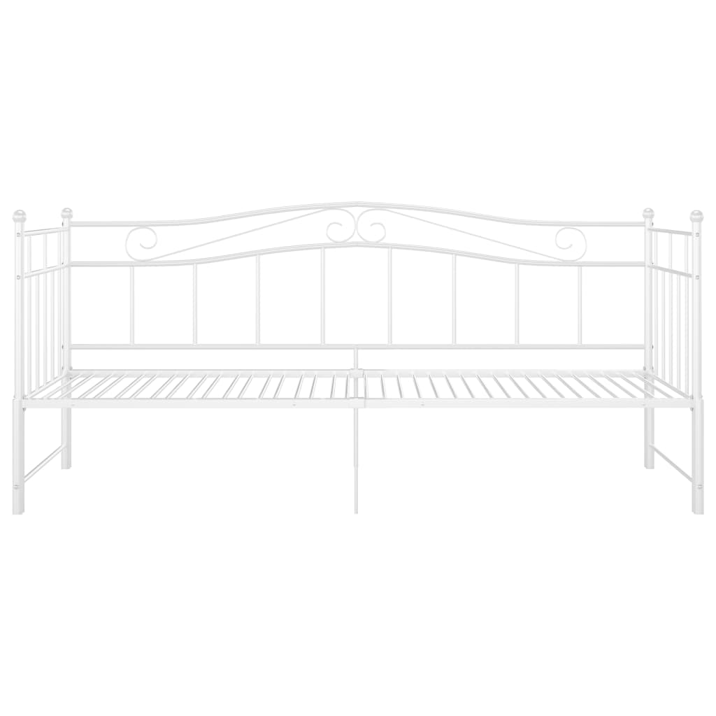 Okvir za krevet na razvlačenje bijeli metalni 90 x 200 cm