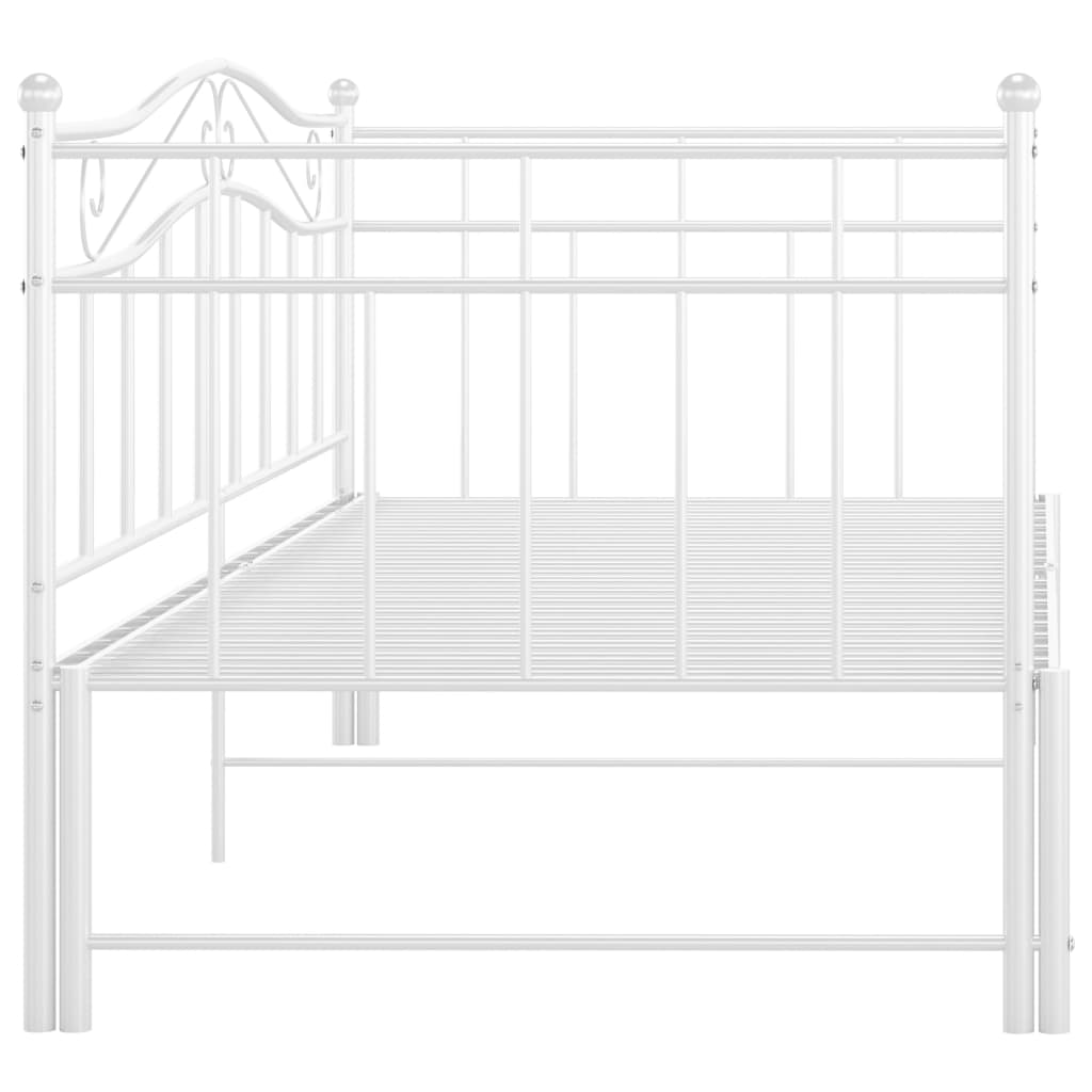 Okvir za krevet na razvlačenje bijeli metalni 90 x 200 cm