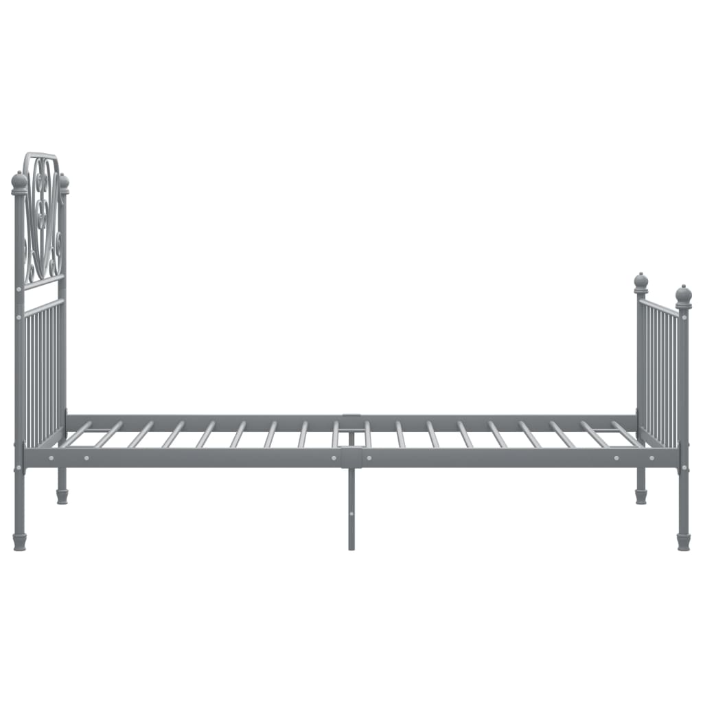 Okvir za krevet sivi metalni 100 x 200 cm