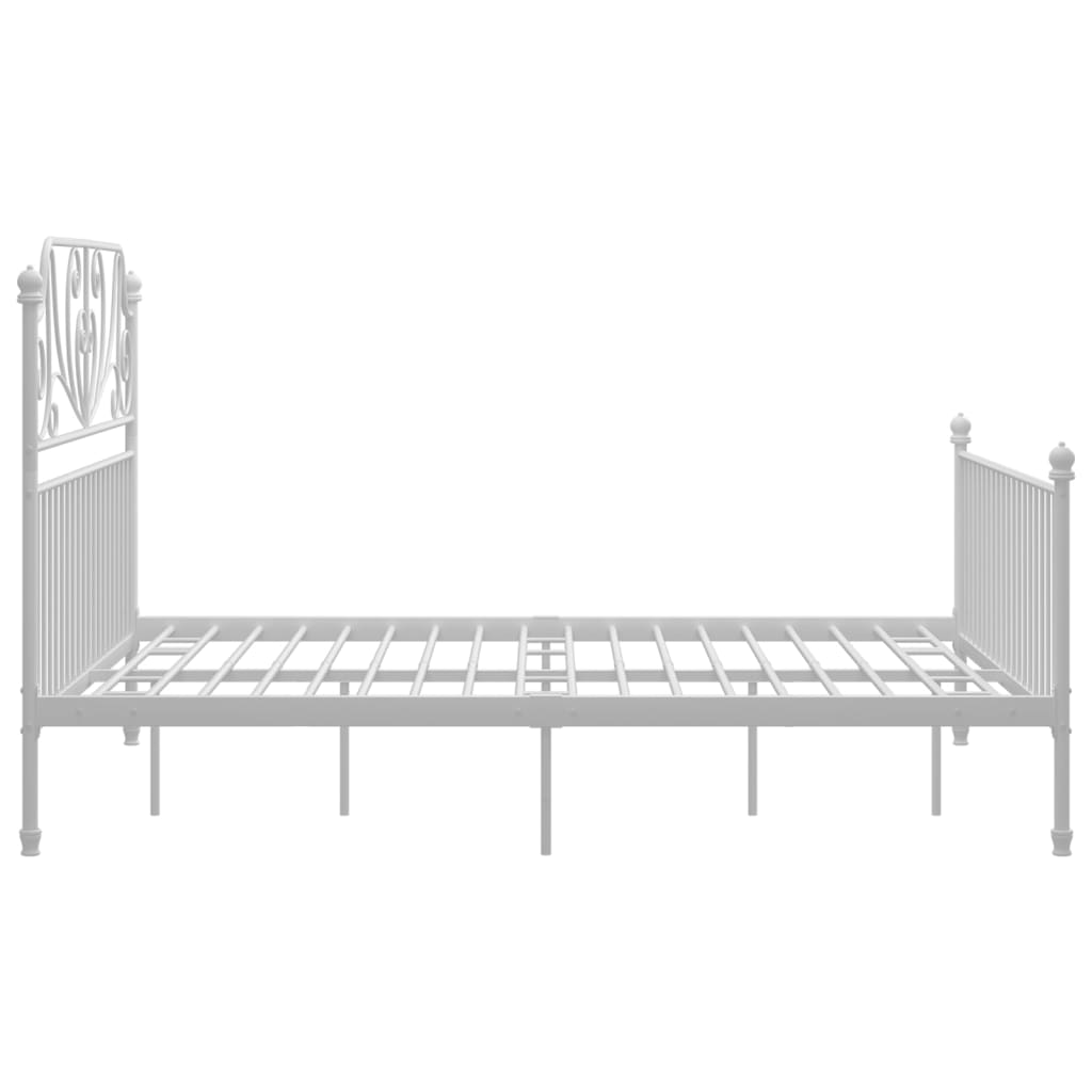 Okvir za krevet bijeli metalni 140 x 200 cm