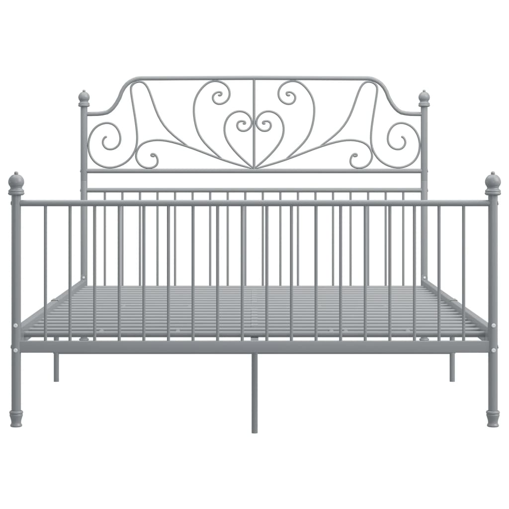 Okvir za krevet sivi metalni 160 x 200 cm