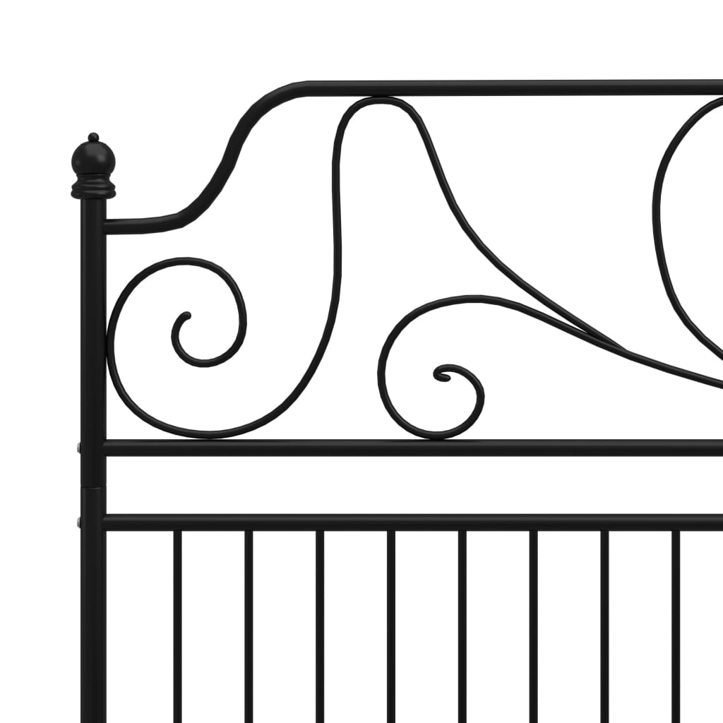 Okvir za krevet crni metalni 180 x 200 cm