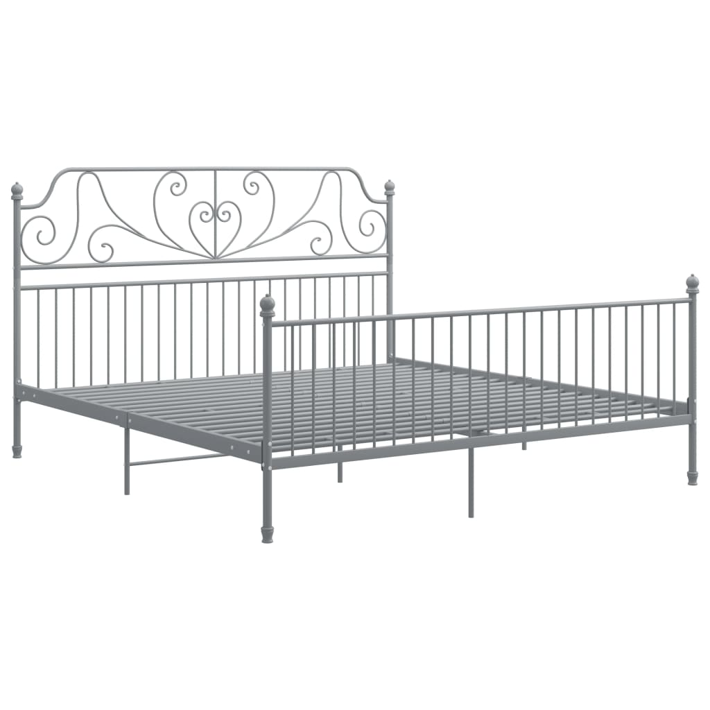 Okvir za krevet sivi metalni 180 x 200 cm