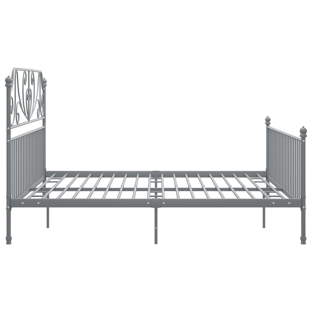 Okvir za krevet sivi metalni 200 x 200 cm