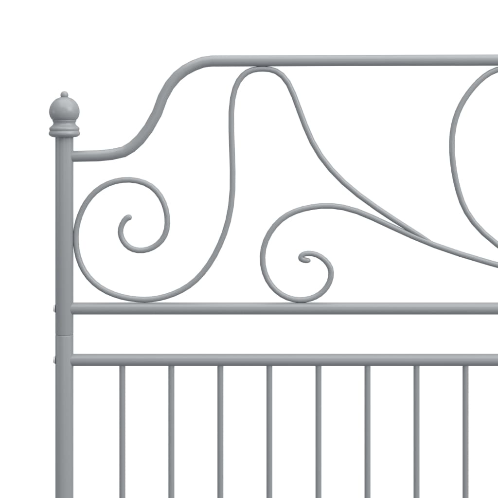 Okvir za krevet sivi metalni 200 x 200 cm