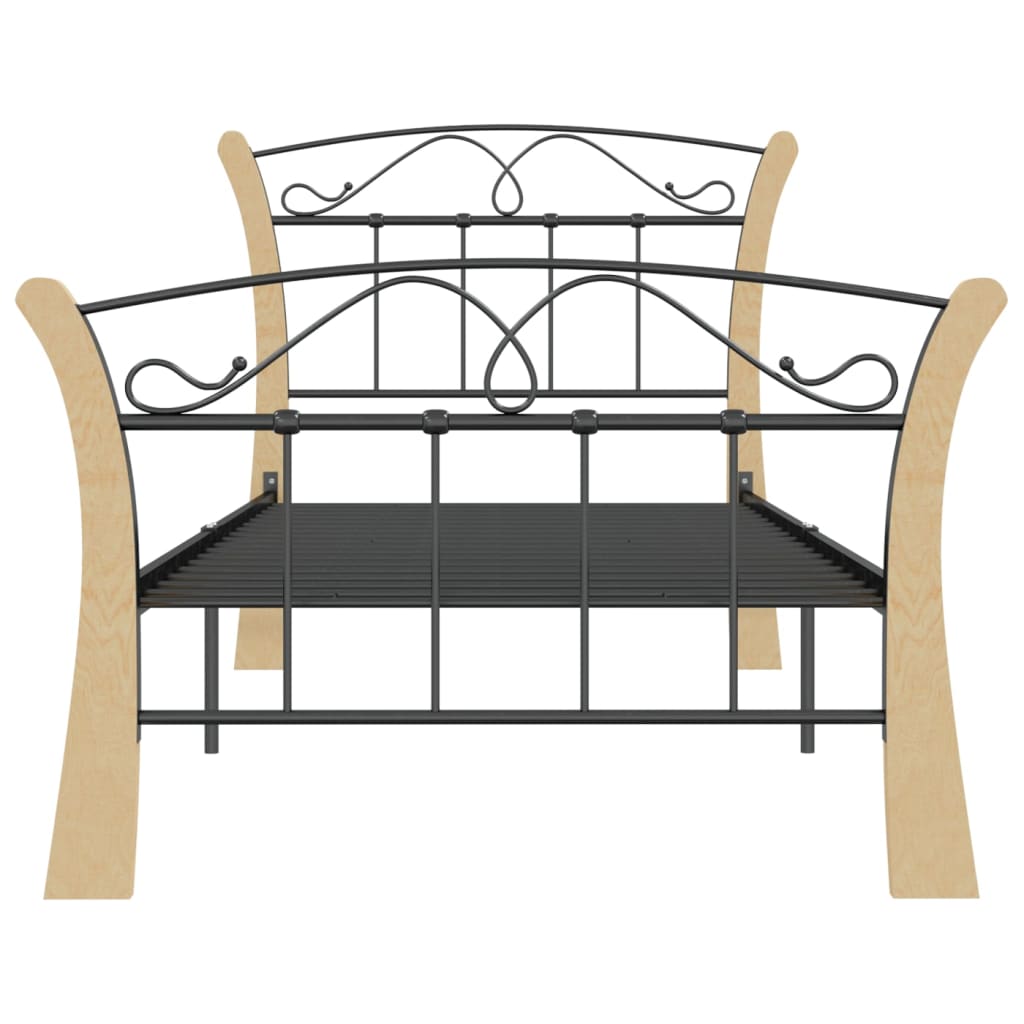 Okvir za krevet crni metalni 90 x 200 cm