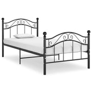 Okvir za krevet crni metalni 90 x 200 cm
