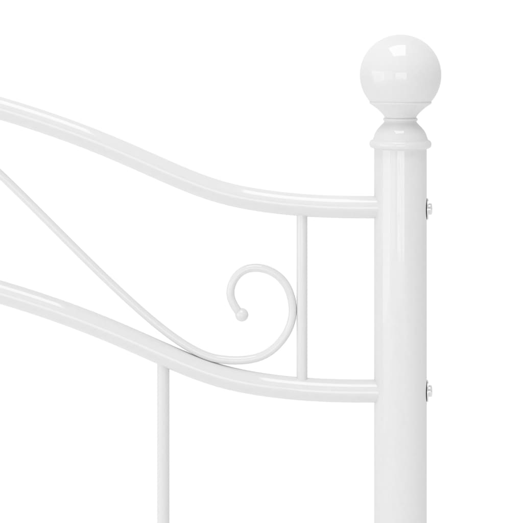 Okvir za krevet bijeli metalni 90 x 200 cm