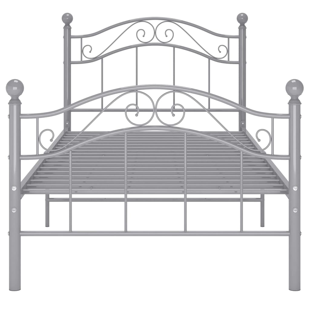 Okvir za krevet sivi metalni 90 x 200 cm