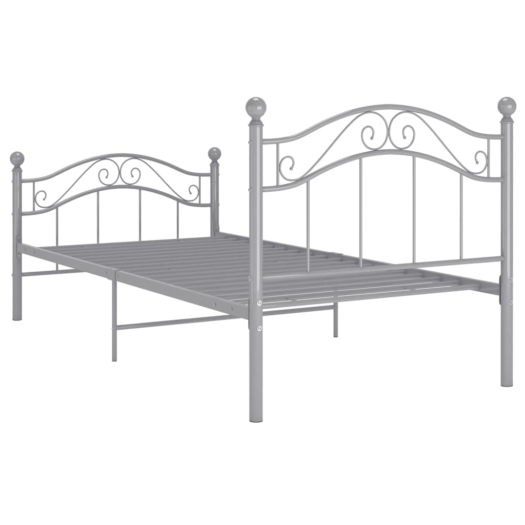 Okvir za krevet sivi metalni 90 x 200 cm