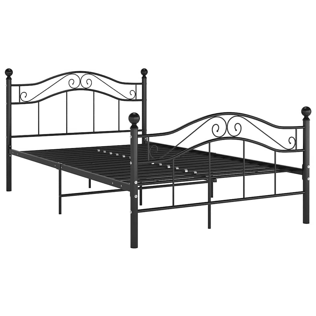 Okvir za krevet crni metalni 120 x 200 cm