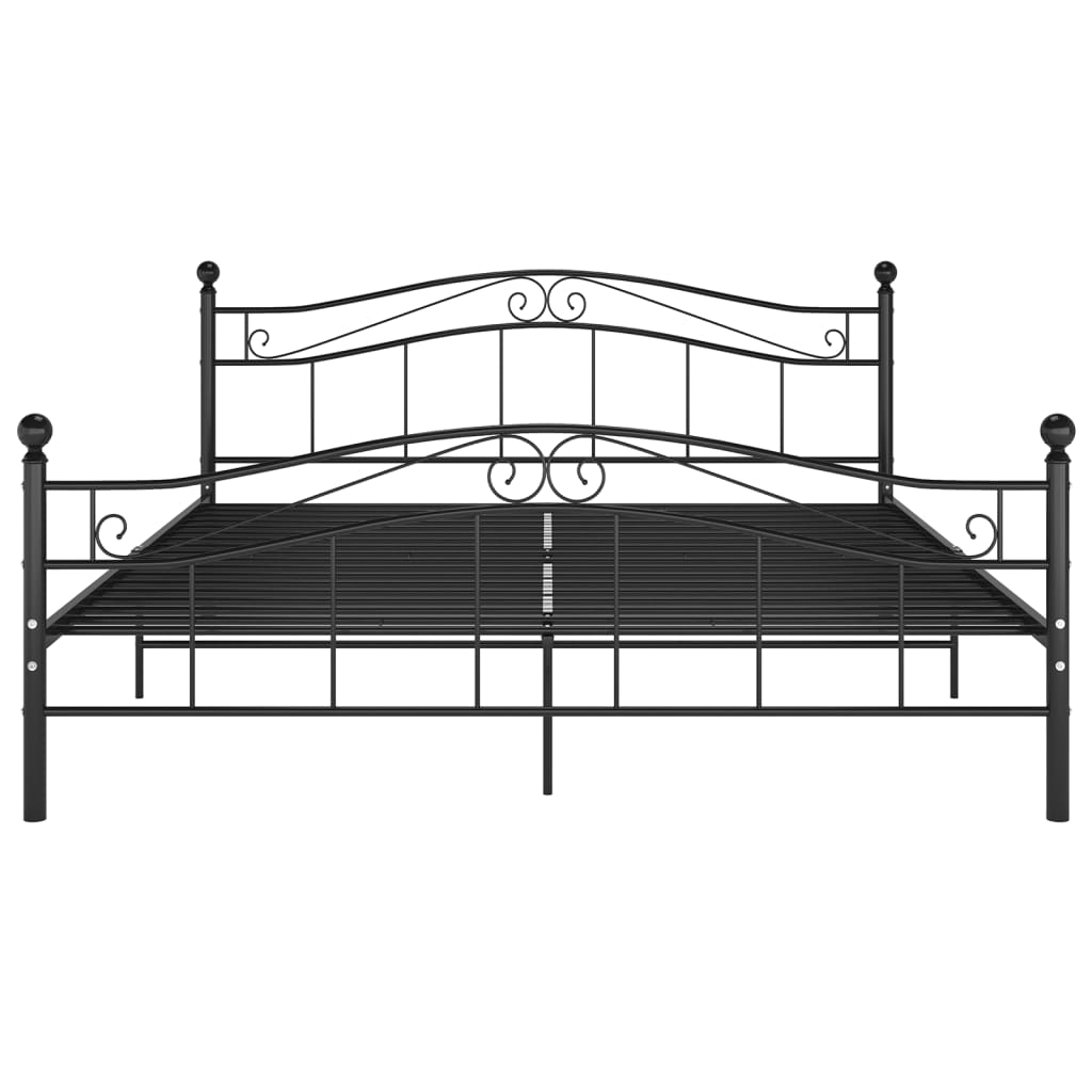 Okvir za krevet crni metalni 160 x 200 cm