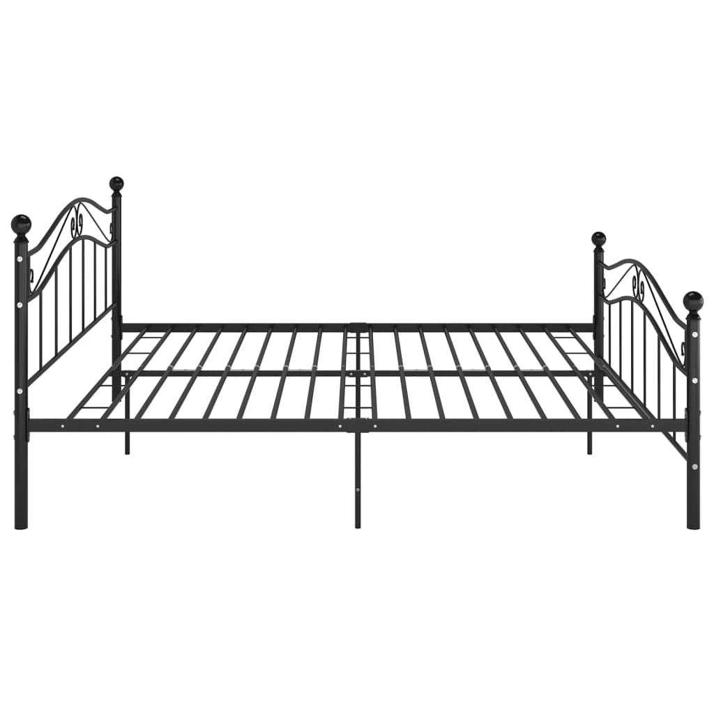 Okvir za krevet crni metalni 160 x 200 cm