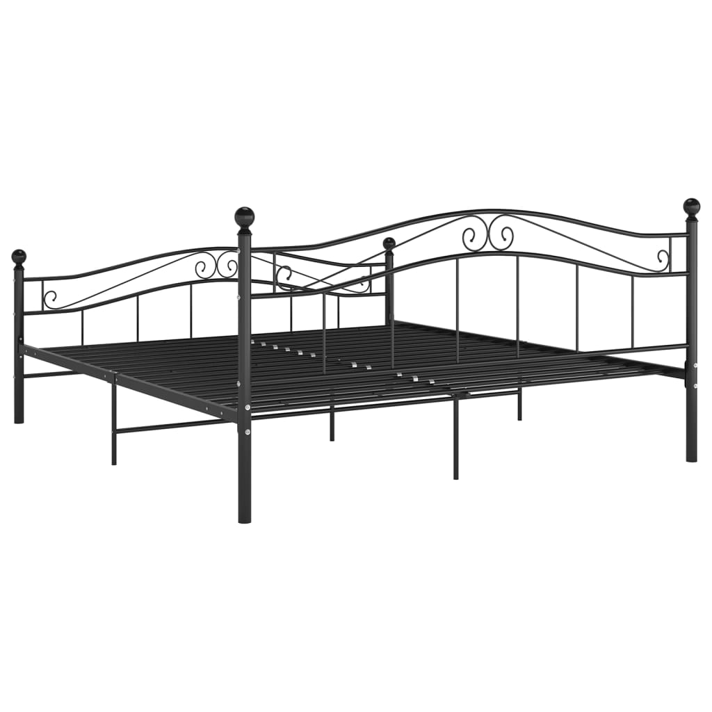 Okvir za krevet crni metalni 160 x 200 cm
