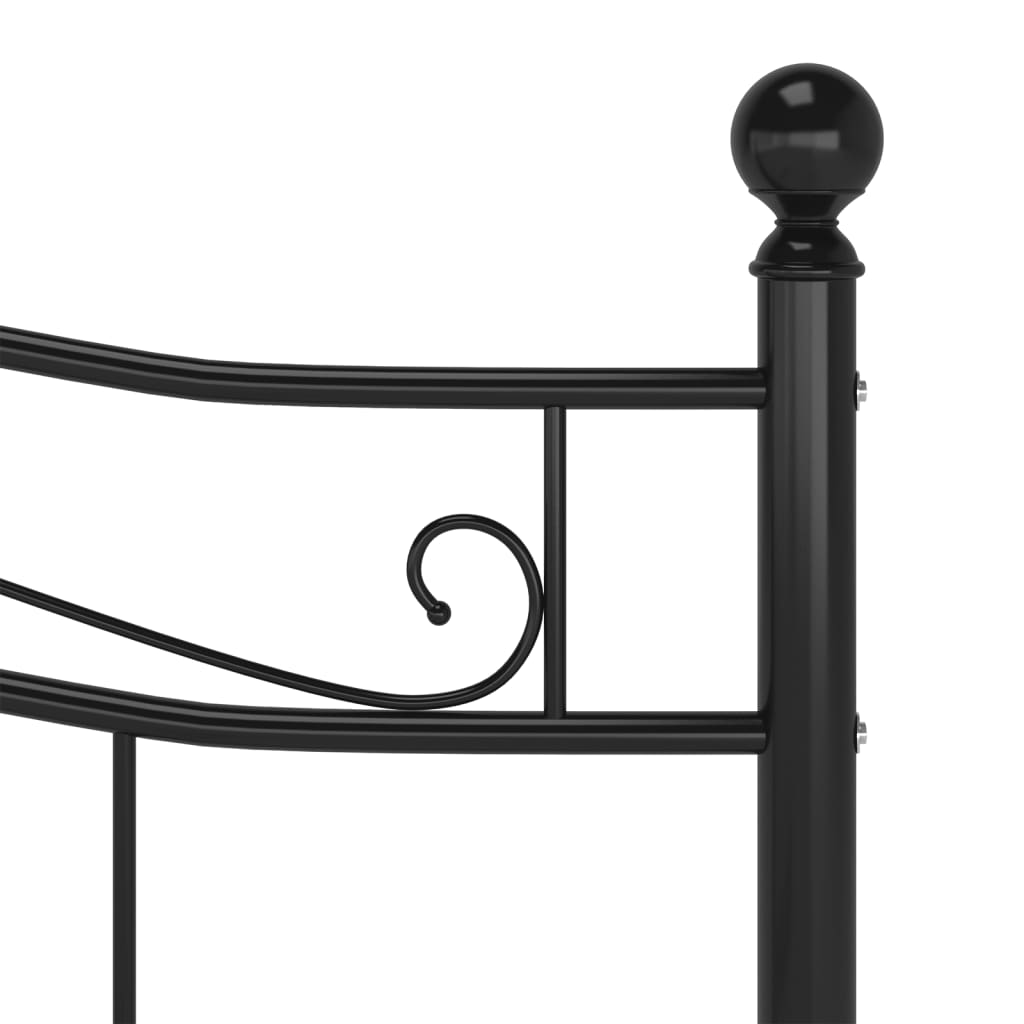 Okvir za krevet crni metalni 160 x 200 cm