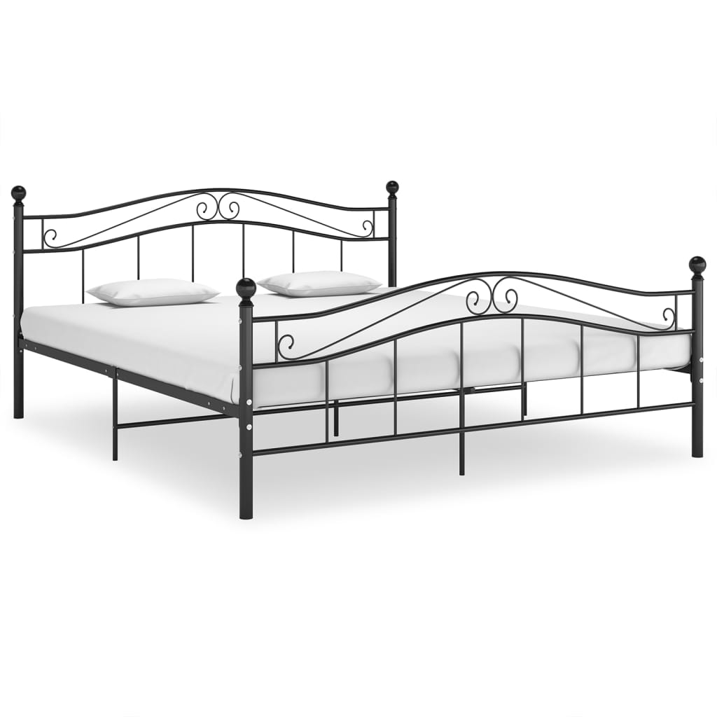 Okvir za krevet crni metalni 200 x 200 cm