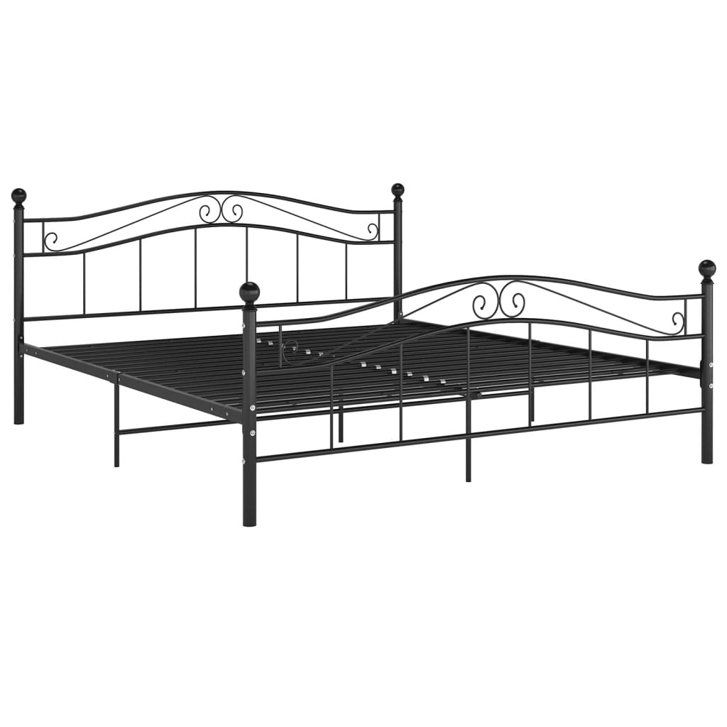 Okvir za krevet crni metalni 200 x 200 cm
