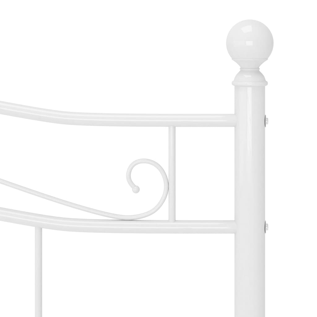 Okvir za krevet bijeli metalni 200 x 200 cm