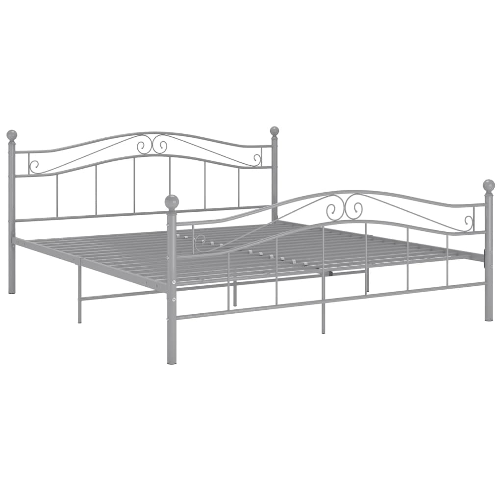 Okvir za krevet sivi metalni 200 x 200 cm