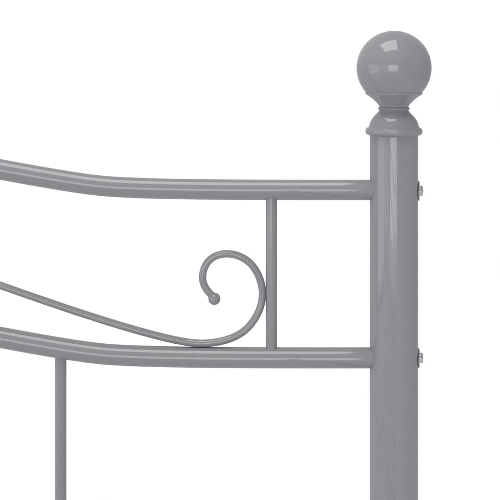 Okvir za krevet sivi metalni 200 x 200 cm