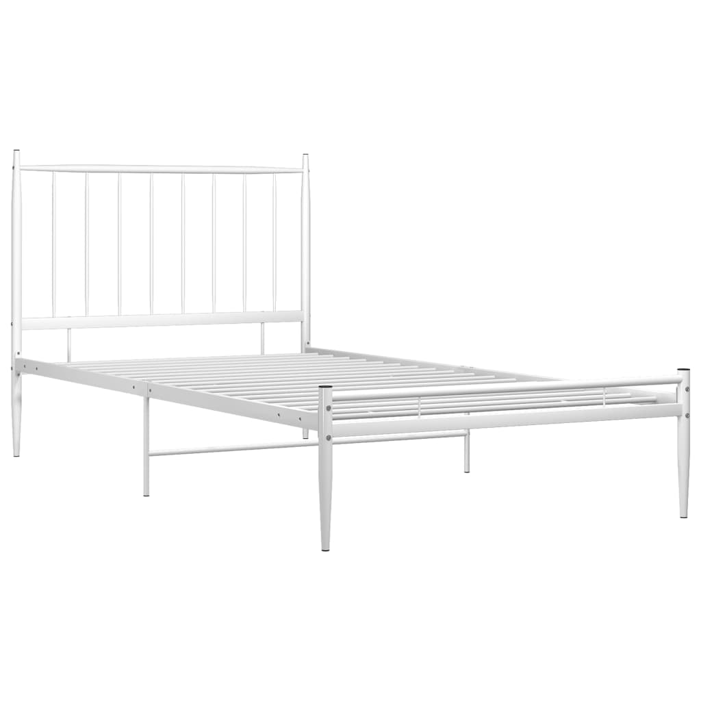 Okvir za krevet bijeli metalni 90 x 200 cm