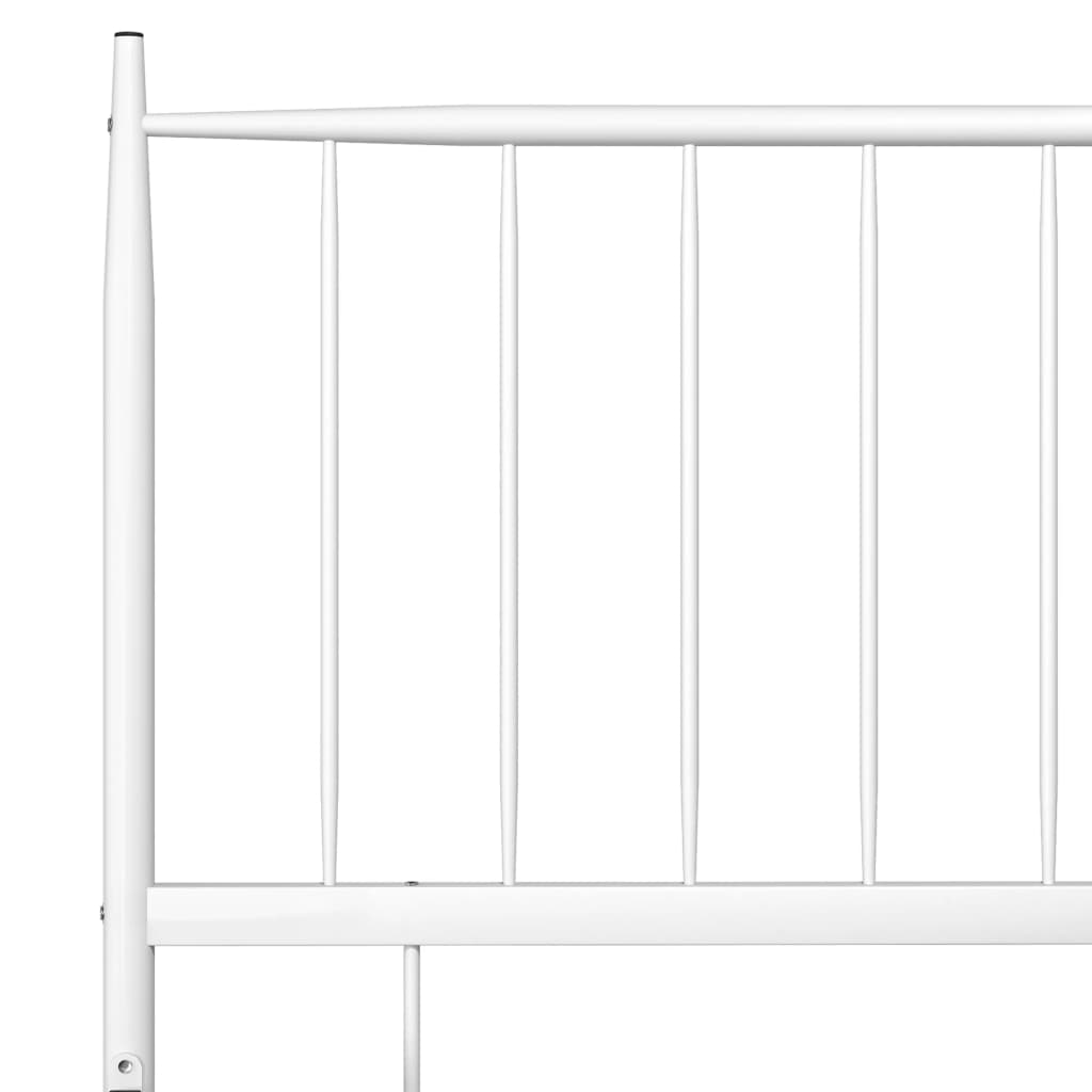 Okvir za krevet bijeli metalni 90 x 200 cm