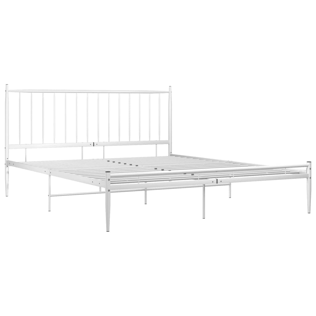 Okvir za krevet bijeli metalni 180 x 200 cm