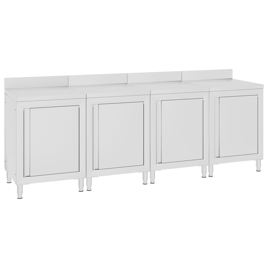 Komercijalni ormarić s radnom pločom 240 x 60 x 96 cm čelični