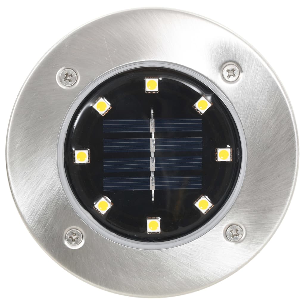 Solarne podne svjetiljke 8 kom s LED žaruljama RGB