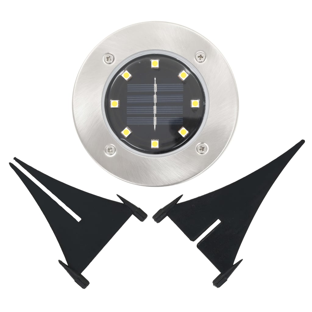 Solarne podne svjetiljke 8 kom s LED žaruljama RGB