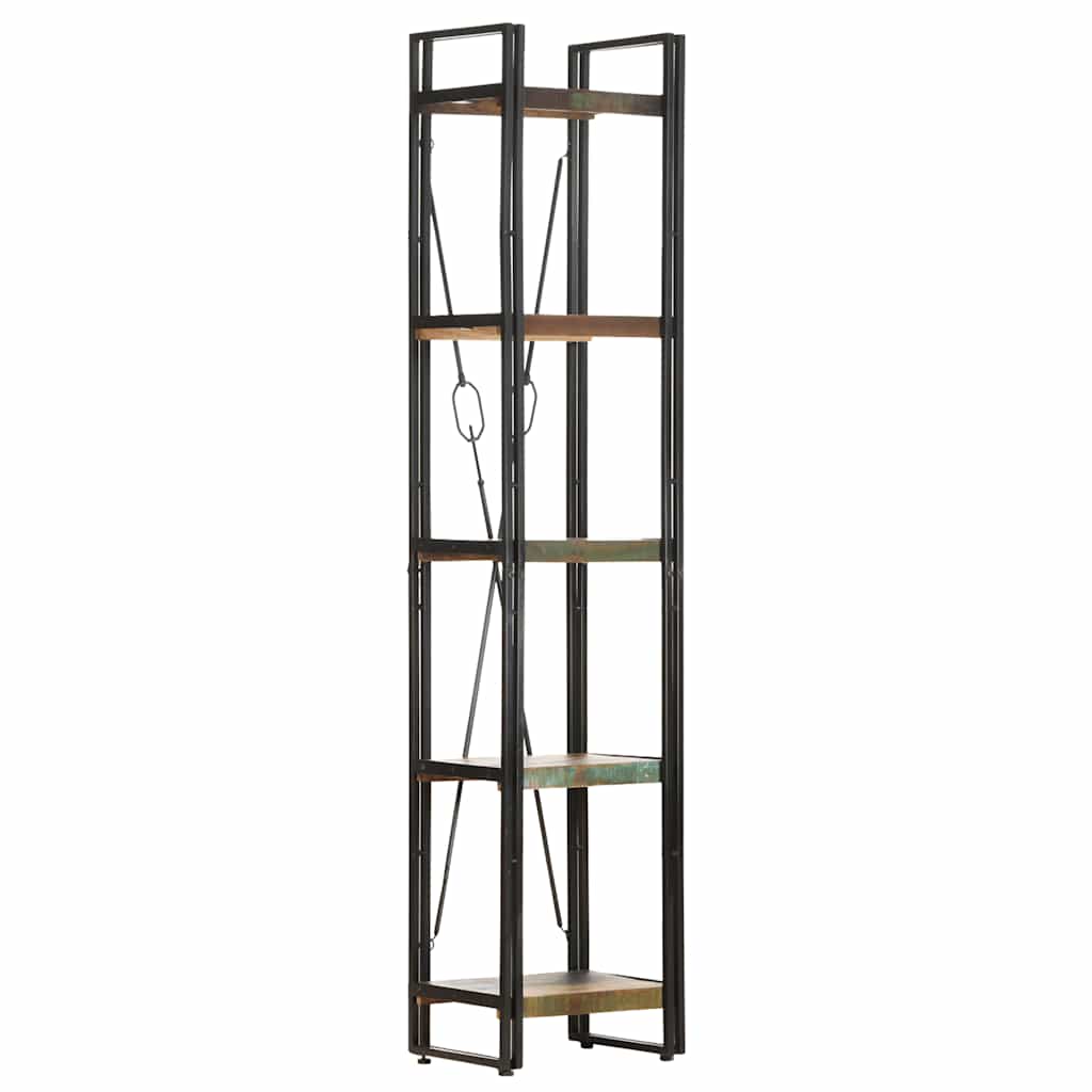 Police za knjige s 5 razina 40x30x180 cm od obnovljenog drva
