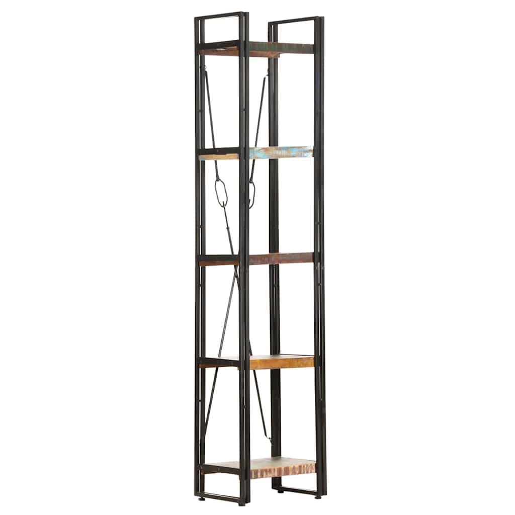 Police za knjige s 5 razina 40x30x180 cm od obnovljenog drva
