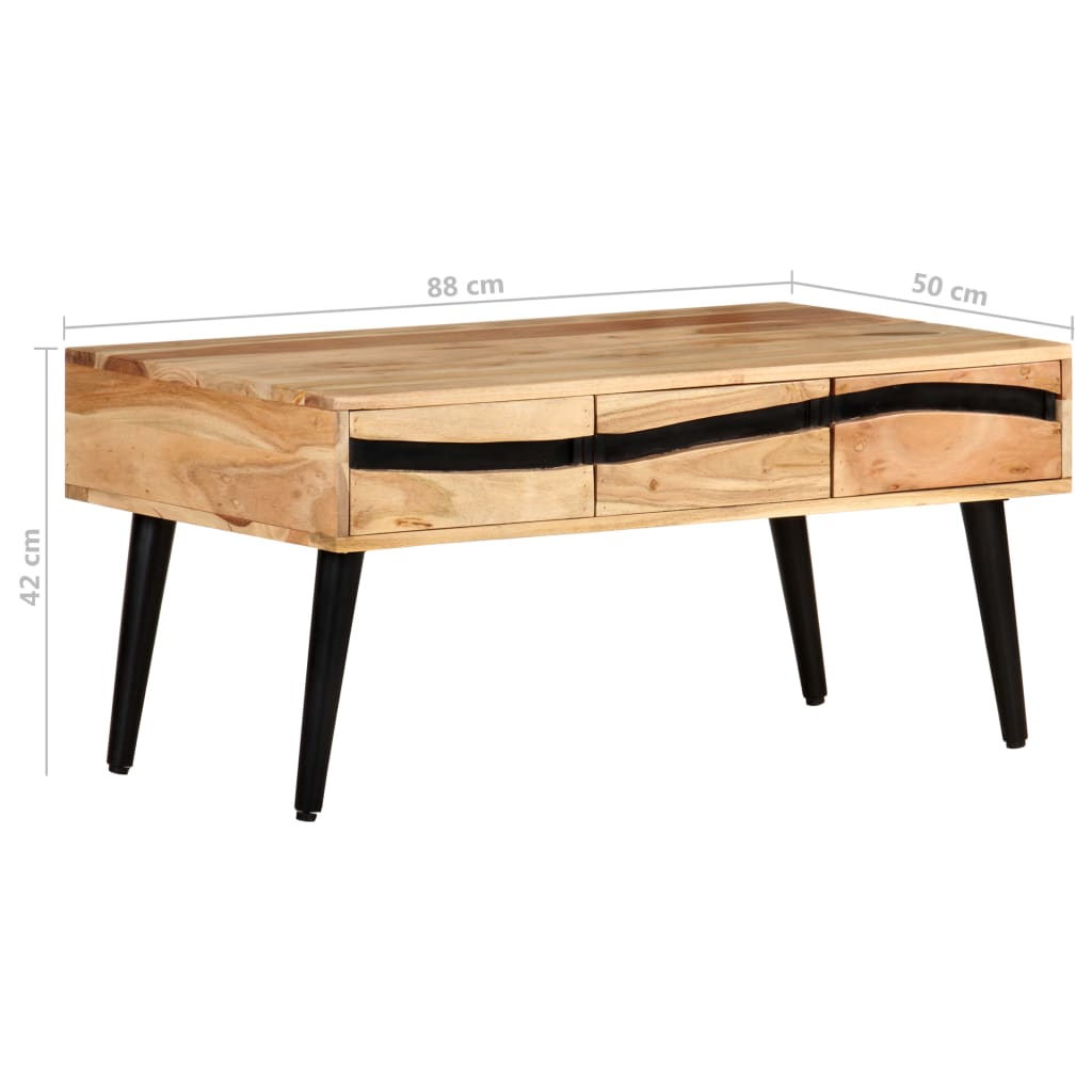 Stolić za kavu 88 x 50 x 42 cm od masivnog bagremovog drva